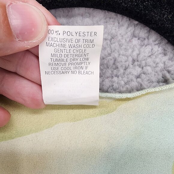 Body Chic Women's Size Large VTG Made in USA Floral Open Front Kimono Robe Wrap - Picture 3 of 13